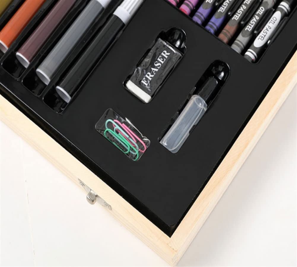 Art Supplies, 180 Piece Deluxe Wooden Art Set Crafts Drawing Painting Kit, Creative Gift Box for Teens Adults Artist Beginners, Art Kit, Art Supplies