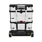 3-Part Rolling Tool Box with 2 Wheels, 3 Separable Components Including 2-Drawer Compartment and Large Bottom Box for Tools and Arts Crafts Supplies, Heavy-Duty Storage Chest