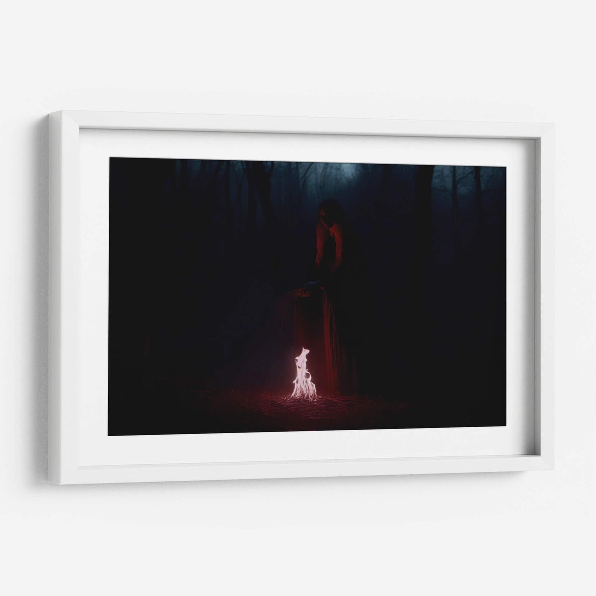 Canvas Lab | Witchcraft by Pale Blood | 48 x 32 in | Canvas Print Wall Art | Illustrations, World Culture, Silhouettes, Fantasy, Rural scenery, Villains, Halloween, Sci-Fi and Fantasy Movies, Thriller