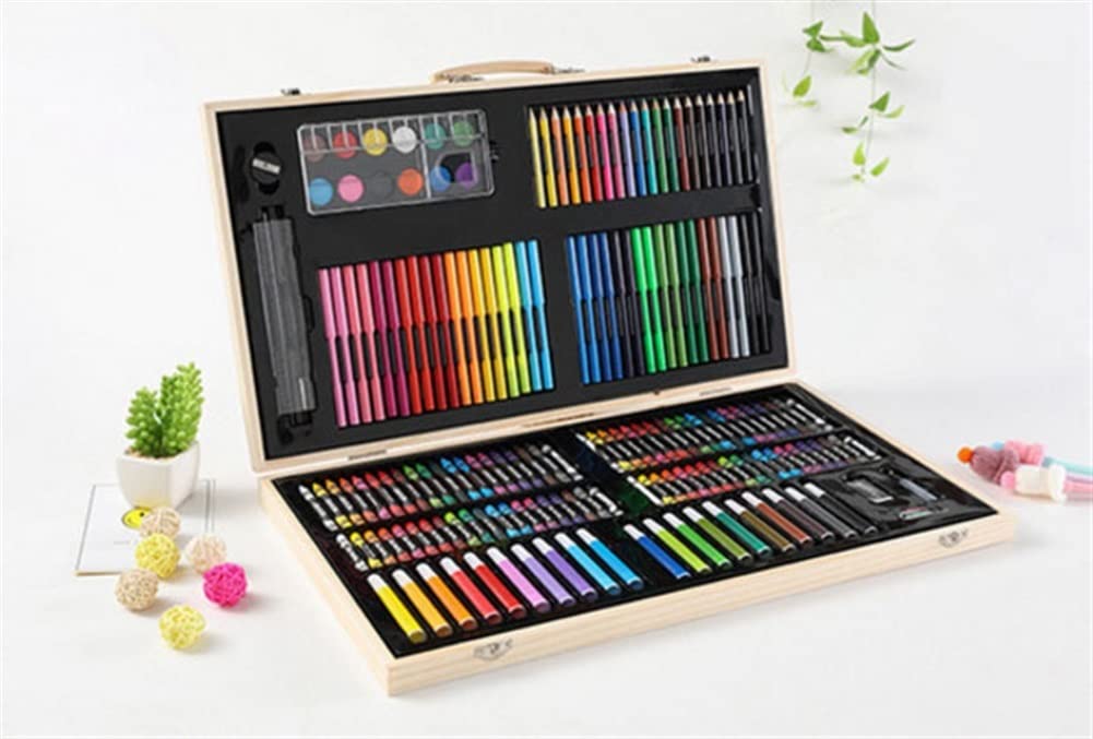 Art Supplies, 180 Piece Deluxe Wooden Art Set Crafts Drawing Painting Kit, Creative Gift Box for Teens Adults Artist Beginners, Art Kit, Art Supplies