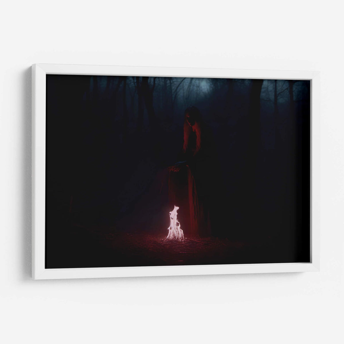 Canvas Lab | Witchcraft by Pale Blood | 48 x 32 in | Canvas Print Wall Art | Illustrations, World Culture, Silhouettes, Fantasy, Rural scenery, Villains, Halloween, Sci-Fi and Fantasy Movies, Thriller