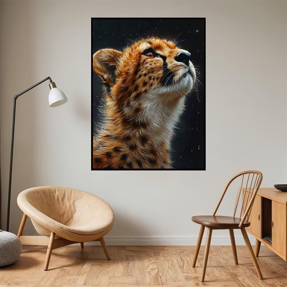 Diamond Painting Kit Adults Leopard Diamond Paintings 35x47 Inch 2-4YKR2