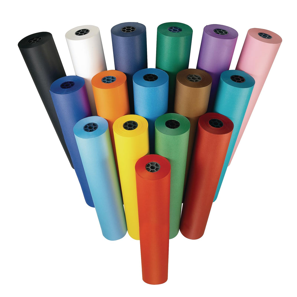 Colorations Arts and Crafts Paper Roll, 36" x 1000', Aqua, Dual Surface, Markers, Wall Art, Bulletin Board Paper, Kids Crafts