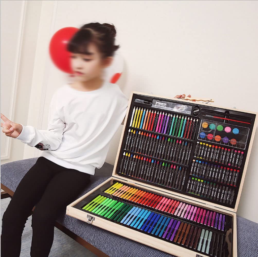 Art Supplies, 251-Pack Deluxe Wooden Art Set Crafts Drawing Painting Coloring Supplies Kit, Creative Gift Box for Adults Artist Beginners Kids Girls