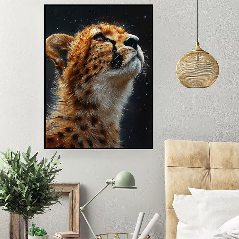 Diamond Painting Kit Adults Leopard Diamond Paintings 35x47 Inch 2-4YKR2