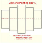 5 Pack Diamond Painting Kits Grassland Tractor Large Diamond Painting Kits for Adults, Crystal Gems Arts and Crafts, DIY Full Drill Embroidery Paintings for Home Wall Decor 300x180cm/120x78in q-9328