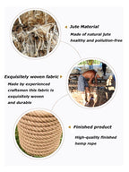 26/28/30mm Jute Twine Heavy Duty Jute Rope Natural Hemp Rope for DIY Arts Crafts Gardening Bundling Home Decorating Cat Scratching Post(30mm,50m/164ft)