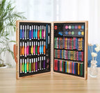 Art Supplies, 150 Pieces Wooden Art Set Crafts Drawing Painting Kit, Portable Art Case Art Kit Includes Crayons, Oil Pastels, Colored Pencils, Sketch Pencils, Paint Brush