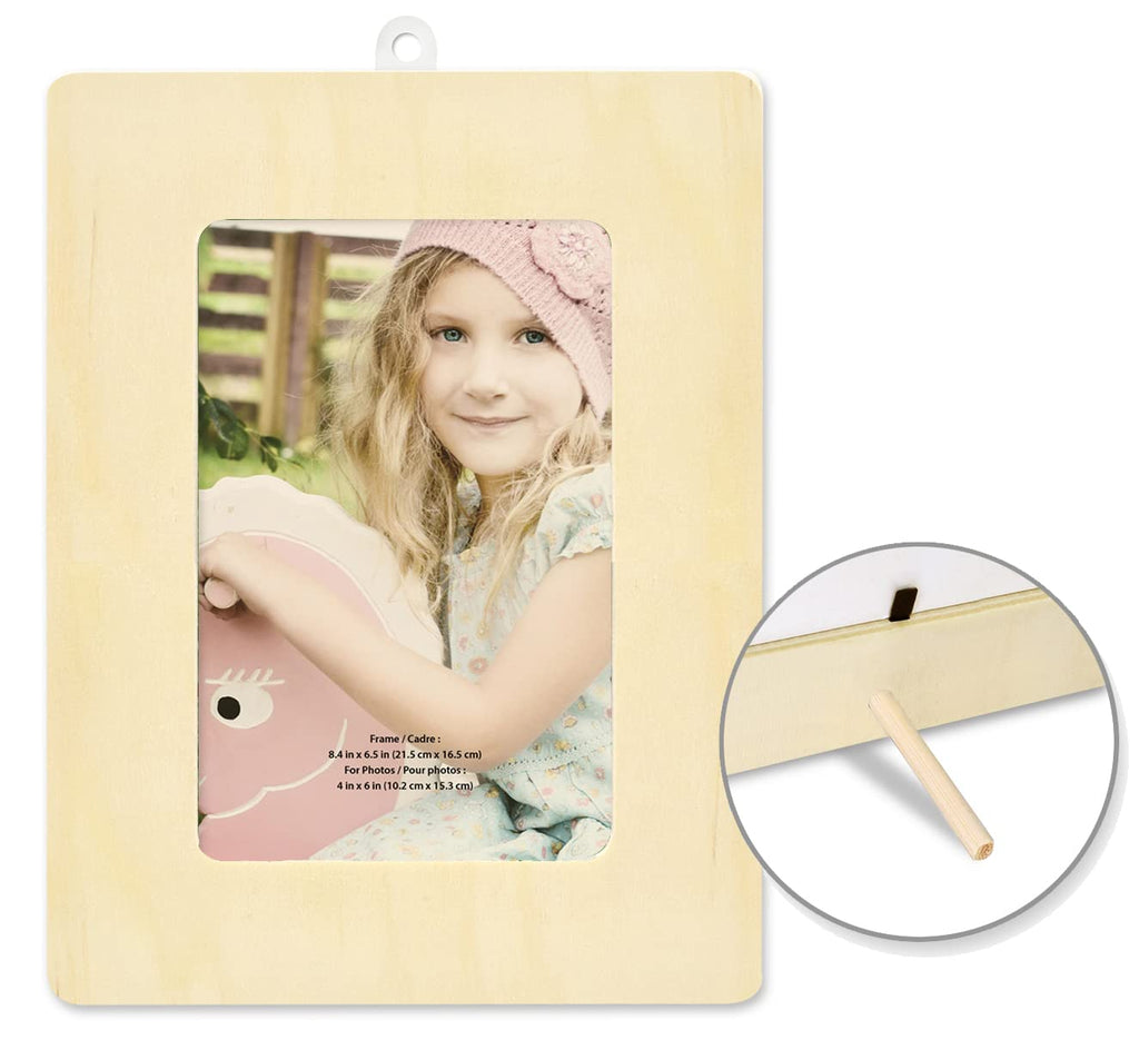 48 Pack Unfinished Wood Frames Natural Wood Frame DIY Picture Frame Wood Crafts to Paint Picture Frame Craft Picture Frames DIY Frame Kit Craft Wood Craft Supplies for Adults Art Frames