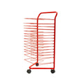 16-Tier Art Drying Rack Trolley Storage Display Stand for Posters Paintings and Crafts - Ideal for Studios Kindergartens Galleries Home Use,43x85x32cm