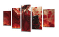 Diamond Painting Dog Girl 5 Panel Diamond Art Kits for Adults, 5D DIY Full Drill Rhinestone Embroidery Paintings, Cross Stitch Crystal Art Paint by Numbers Crafts for Home Decor Gifts 109x65in q-9778