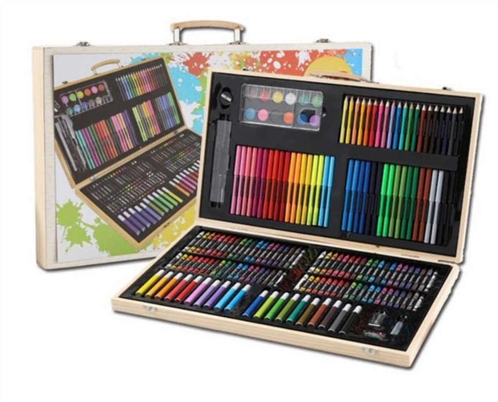Art Supplies, 180 Piece Deluxe Wooden Art Set Crafts Drawing Painting Kit, Creative Gift Box for Teens Adults Artist Beginners, Art Kit, Art Supplies