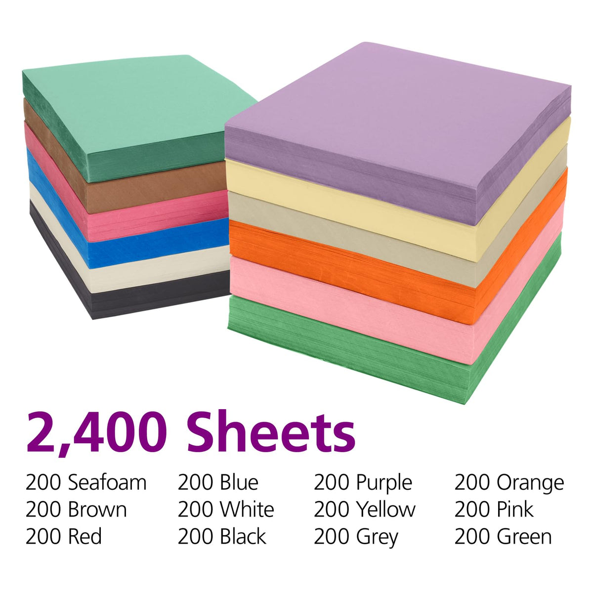 Colorations Lightweight Construction with Organizers, 2,400 Sheets