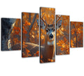 Diamond Painting Kit Deer Diamond Art Kits for Adults Animal 6 Full Drill Diamond Dots Crystal Rhinestone Gems Arts and Crafts for Home Wall Decor gifts for Women teenage girls 59x118in 5 Panel 0b-168
