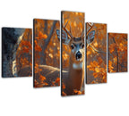 Diamond Painting Kit Deer Diamond Art Kits for Adults Animal 6 Full Drill Diamond Dots Crystal Rhinestone Gems Arts and Crafts for Home Wall Decor gifts for Women teenage girls 59x118in 5 Panel 0b-168