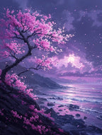 Cherry Blossoms Diamond Art Kits for Adults Beginners, Ocean Diamond Painting Large 36x48inch, 5D Gem Art Crafts for Adults Mosaic Kits, Full Drill Square Dimond Crystal Paintings, Home Decor -zjn26TX