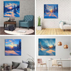 5D Diamond Painting Snow Scenery Diamond Art Kits 32 x 32 in S-884
