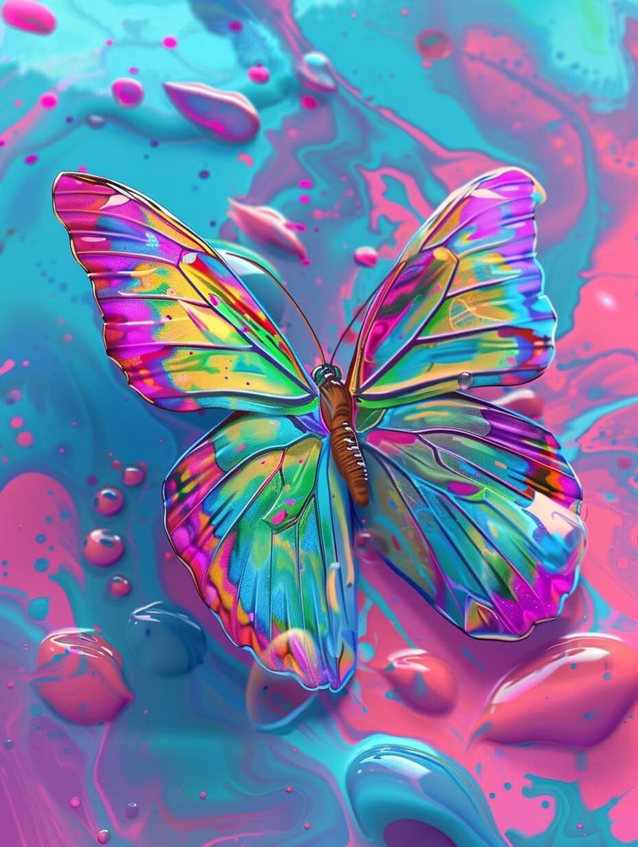 Diamond Art Kits for Adults Butterfly, 5D Diamond Painting 36x48in, F-3423