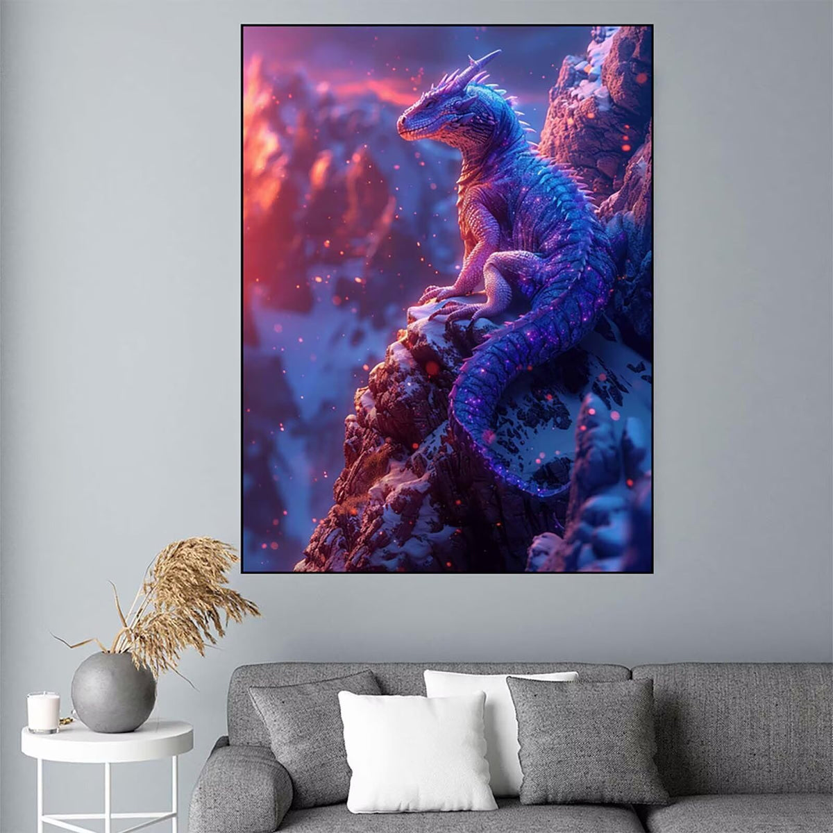 Diamond Art Lizard Diamond Painting Animal Dimond Art Painting for Adults Beginners, 5D Crystal Gem Crafts Mosaic Kits for Adults Hobbies for Women Gifts, Room Decor, 36 x 48 Inch Canvas -zjn25065B