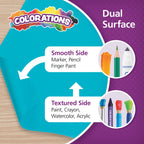 Colorations Arts and Crafts Paper Roll, 36" x 1000', Aqua, Dual Surface, Markers, Wall Art, Bulletin Board Paper, Kids Crafts