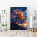 Diamond Art Tree Diamond Painting Starry Sky Dimond Art Painting for Adults Beginners, 5D Crystal Gem Crafts Mosaic Kits for Adults Hobbies for Women Gifts, Room Decor, 36 x 48 Inch Canvas -zjn2506CO