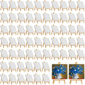 300pcs/150 Pack Mini Canvas with Easel for Painting Wood 6 x 6 Inch