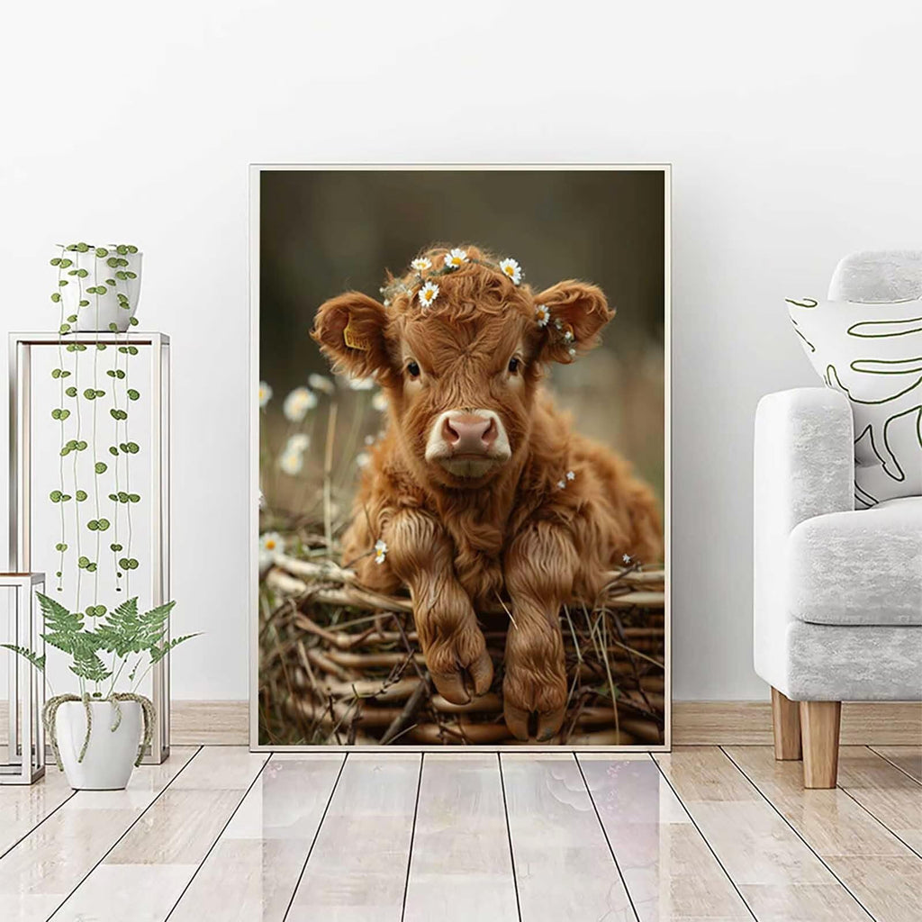 Diamond Art Ox Diamond Painting Animal Dimond Art Painting for Adults Beginners, DIY 5D Crystal Gem Crafts Mosaic Kits for Adults Hobbies for Women Gifts, Room Decor, 36 X 48 Inch Canvas -zjn250675