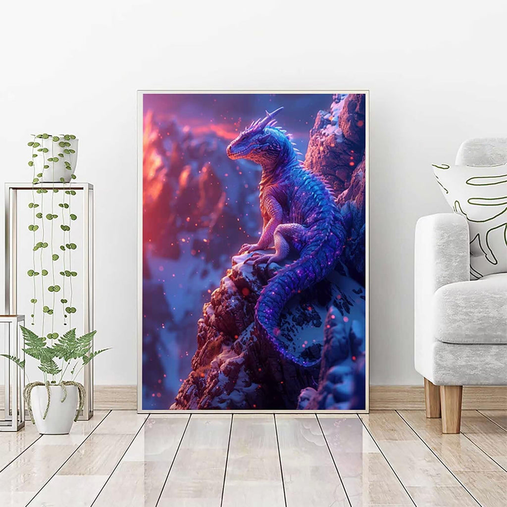 Diamond Art Lizard Diamond Painting Animal Dimond Art Painting for Adults Beginners, 5D Crystal Gem Crafts Mosaic Kits for Adults Hobbies for Women Gifts, Room Decor, 36 x 48 Inch Canvas -zjn25065B