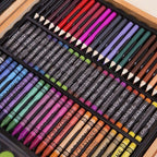 Art Supplies, 150 Pieces Wooden Art Set Crafts Drawing Painting Kit, Portable Art Case Art Kit Includes Crayons, Oil Pastels, Colored Pencils, Sketch Pencils, Paint Brush