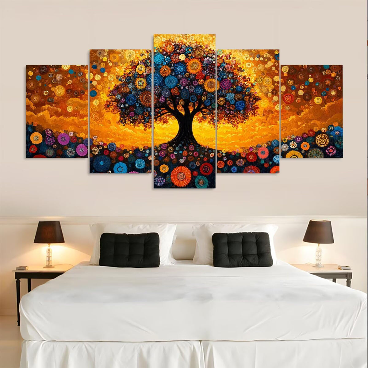 Diamond Painting Kit Abstract Diamond Art Kits for Adults Tree 2 Full Drill Diamond Dots Crystal Rhinestone Gems Arts and Crafts for Home Decor Gifts for Women Teenage Girls 59x118in 5 Panel 0b-1140