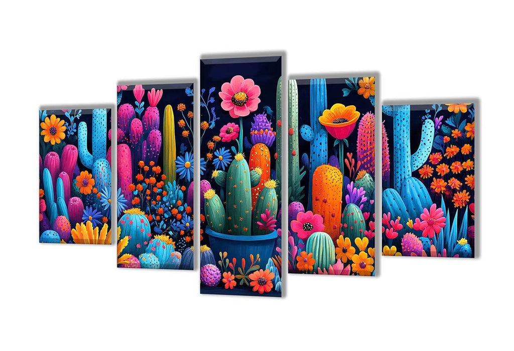 5 Pack Diamond Painting Kits Color Cactus Large Diamond Painting Kits for Adults, Crystal Rhinestone Gems Arts and Crafts, DIY Full Drill Embroidery Paintings, Home Decor 250x150cm/100x60in q-3012