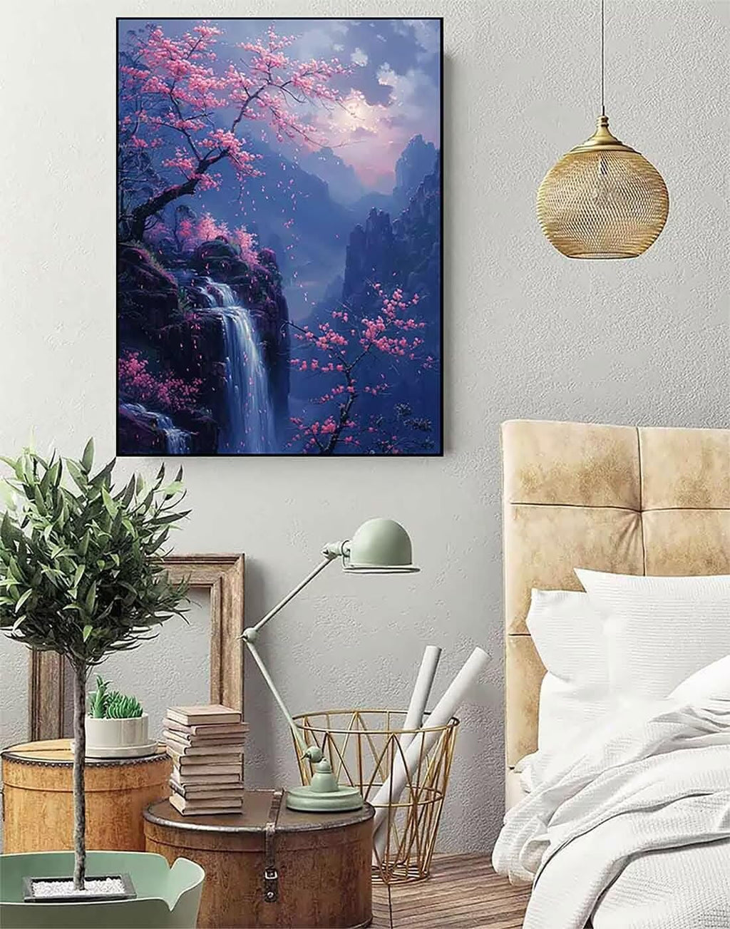 Diamond Art Japan Diamond Painting Fall Dimond Art Painting for Adults Beginners, DIY 5D Crystal Gem Crafts Mosaic Kits for Adults Hobbies for Women Gifts, Room Decor, 36 X 48 Inch Canvas -zjn250673