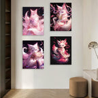4 Pack Abstract Diamond Art Kits for Adults 24x36inch 5D Gem Paint by Numbers Kit for Adults, Full Drill Fox Diamond Painting Kits for Beginners, DIY Wall Art Crystal Painting Craft Kits Gifts O-86y