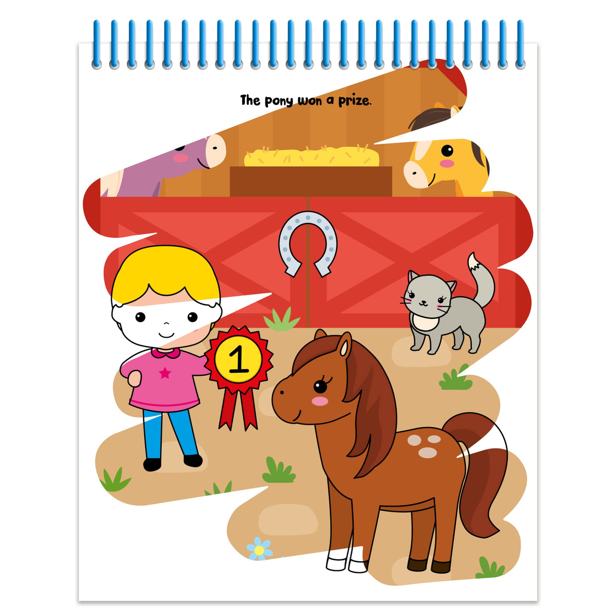 Bookoli - Magic Painting Ponies - Mess Free Painting Book - Water Painting Activity Book for Kids - Fun Arts and Crafts for Toddlers - Includes 6 Pony Pictures and Re-fillable Water Pen
