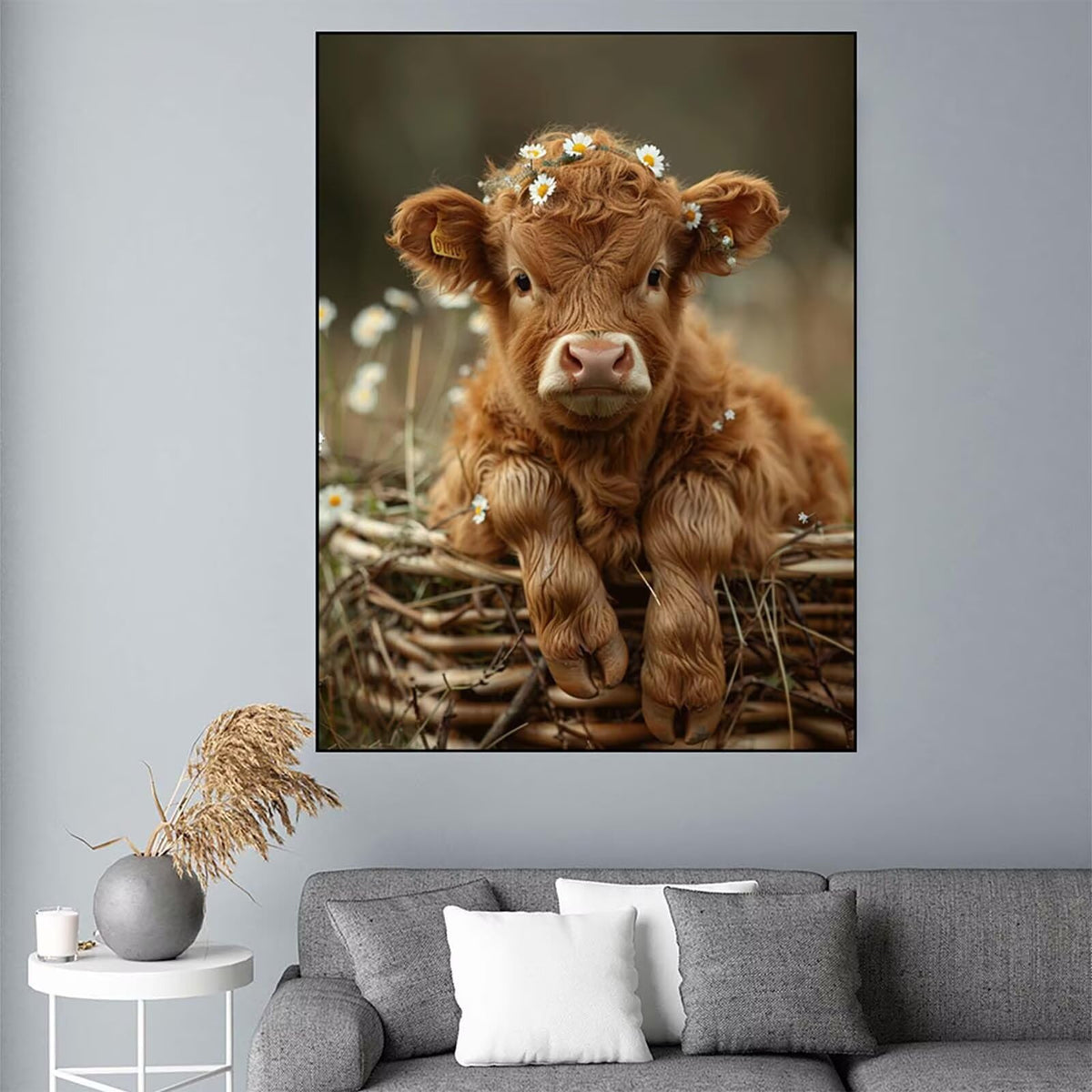 Diamond Art Ox Diamond Painting Animal Dimond Art Painting for Adults Beginners, DIY 5D Crystal Gem Crafts Mosaic Kits for Adults Hobbies for Women Gifts, Room Decor, 36 X 48 Inch Canvas -zjn250675