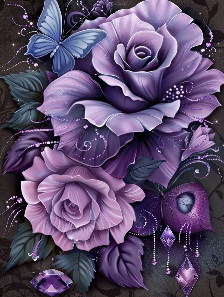 Diamond Art Kits for Adults Flower, 5D Diamond Painting 36x48in, 0-7030