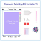 5 Panel Diamond Painting Kits 5D DIY Boat Abstract Diamond Art Kits for Adults, Full Drill Round Diamond Dots Crystal Rhinestone Gems Arts and Crafts for Home Wall Decor Gifts 120x78in E-1544