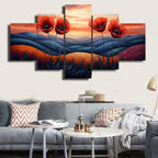 Diamond Painting Kit Flower Diamond Art Kits for Adults Abstract 3 Full Drill Diamond Dots Crystal Gems Arts and Crafts for Home Wall Decor Gifts for Women Teenage Girls 59x118in 5 Panel 0b-876