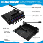 17inch Guillotine Paper Cutter Heavy Duty for Classroom Crafting Cardstock