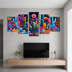 5 Pack Diamond Painting Kits Color Cactus Large Diamond Painting Kits for Adults, Crystal Rhinestone Gems Arts and Crafts, DIY Full Drill Embroidery Paintings, Home Decor 250x150cm/100x60in q-3012
