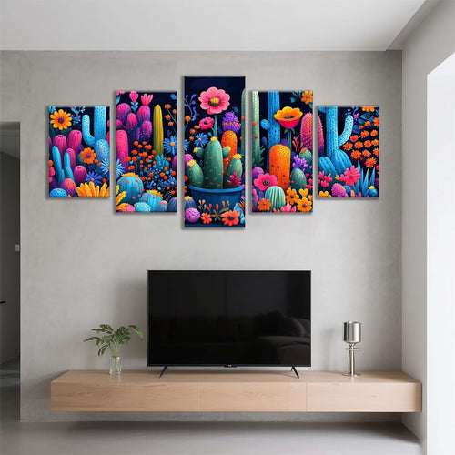 5 Pack Diamond Painting Kits Color Cactus Large Diamond Painting Kits for Adults, Crystal Rhinestone Gems Arts and Crafts, DIY Full Drill Embroidery Paintings, Home Decor 250x150cm/100x60in q-3012