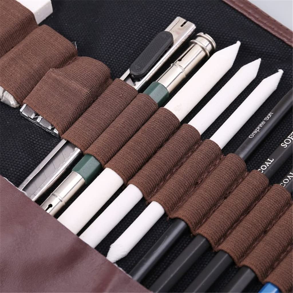 24pcs Professional Sketching Drawing Art Tool Kit Graphite Charcoal Pencils Eraser Craft Painting Set
