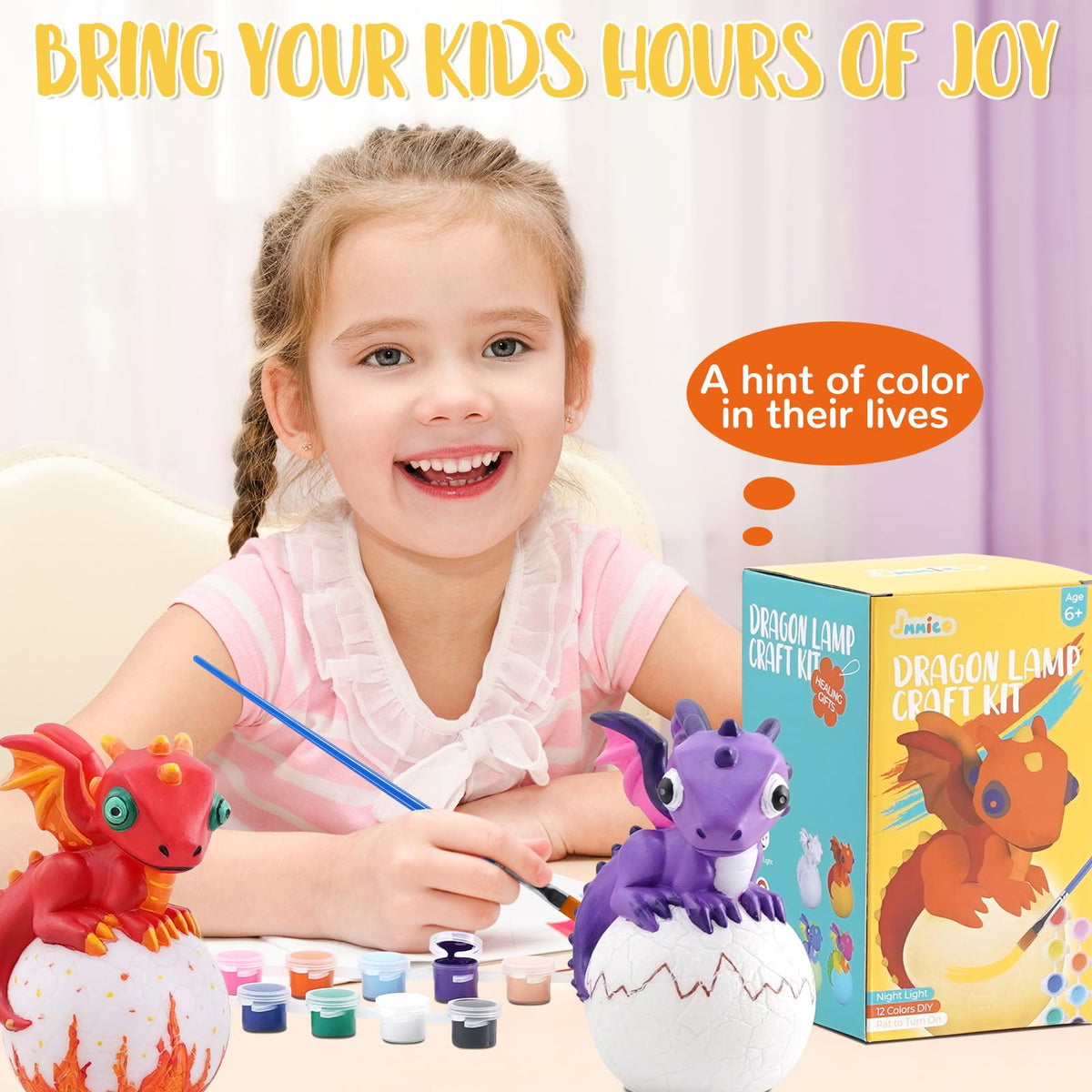 24 Packs Scratch Art Notebook+Sticky Hands+Stickers+Dragon Lamp Craft Kit