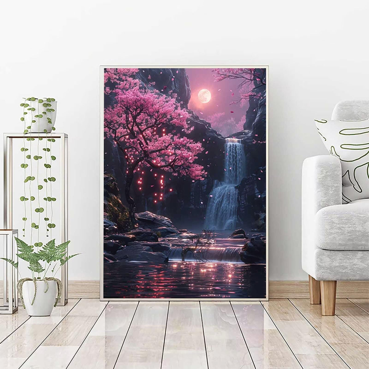 Cherry Blossoms Diamond Art Kits for Adults Beginners, Fall Diamond Painting Large 36x48inch, 5D Gem Art Crafts for Adults Mosaic Kits, Full Drill Square Dimond Crystal Paintings, Home Decor -zjn26V6