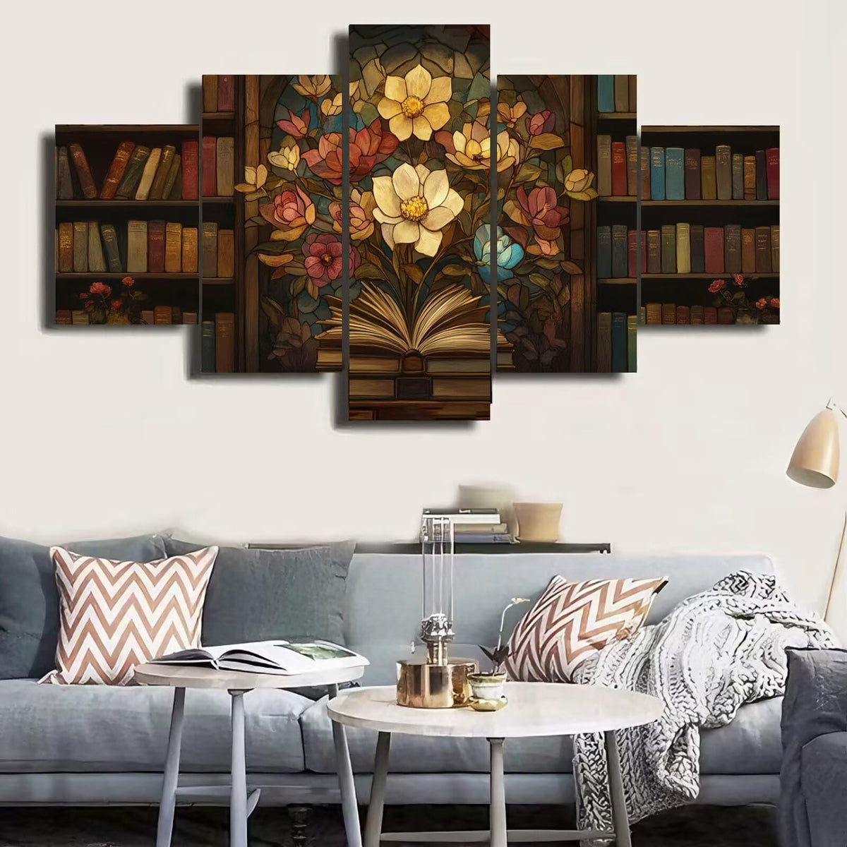 Diamond Painting Kit Flower Diamond Art Kits for Adults Book 2 Full Drill Diamond Dots Crystal Rhinestone Gems Arts and Crafts for Home Decor Gifts for Women Teenage Girls 59x118in 5 Panel 0b-1144