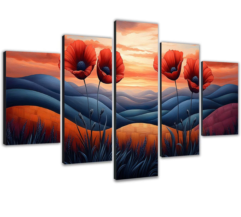 Diamond Painting Kit Flower Diamond Art Kits for Adults Abstract 3 Full Drill Diamond Dots Crystal Gems Arts and Crafts for Home Wall Decor Gifts for Women Teenage Girls 59x118in 5 Panel 0b-876