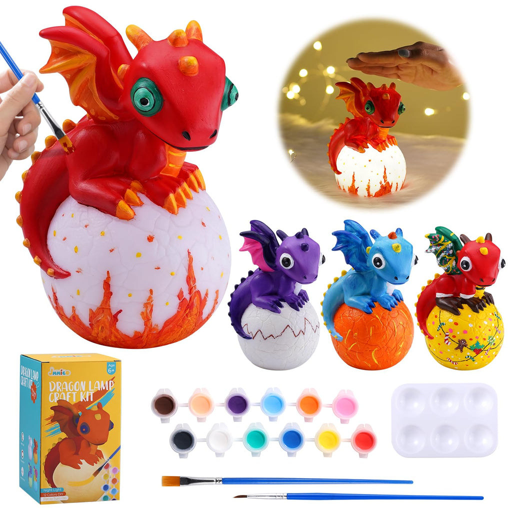 24 Packs Scratch Art Notebook+Sticky Hands+Stickers+Dragon Lamp Craft Kit