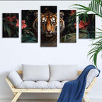 5 Pack Diamond Painting Kits Flower Tiger Large Diamond Painting Kits for Adults, Crystal Rhinestone Gems Arts and Crafts, DIY Full Drill Embroidery Paintings, Home Decor 250x150cm/100x60in q-2011