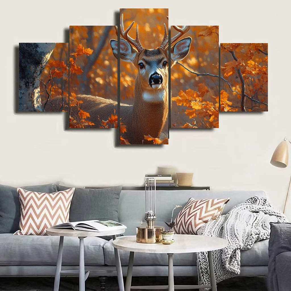 Diamond Painting Kit Deer Diamond Art Kits for Adults Animal 6 Full Drill Diamond Dots Crystal Rhinestone Gems Arts and Crafts for Home Wall Decor gifts for Women teenage girls 59x118in 5 Panel 0b-168