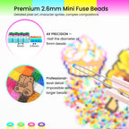 120,000 2.6mm Fuse Beads Kit, 120 Colors PixieBeads 131 pcs with Storage, Pegboards, Iron, Tweezers, Trays, Bead Pen, Mats, Pixel Art Craft Kits for Adults, Teens (All in One)